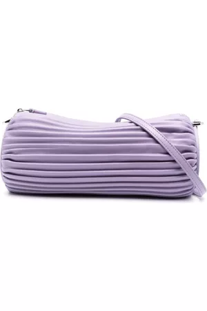 Loewe Women Shoulder Bags - Pleated leather shoulder bag - Purple