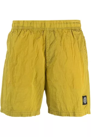 Stone Island Men Swim Shorts - Elasticated-waist swim shorts - Yellow