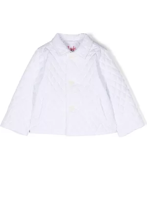 Il gufo Puffer Jackets - Diamond-quilted button-fastening jacket - White