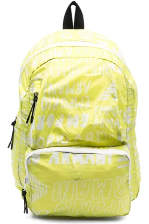 Emporio Armani Rucksacks - Logo-print backpack - Green