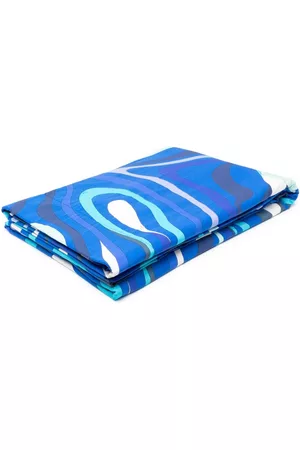 Puccini Men Swimwear - Marble-print beach towel - Blue