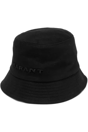 Isabel Marant Men Hats - Haley embroidered-logo cotton bucket hat - Black