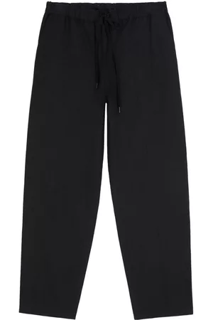 Maison Margiela Men Straight Leg Pants - Drawstring-waistband straight-leg trousers - Black