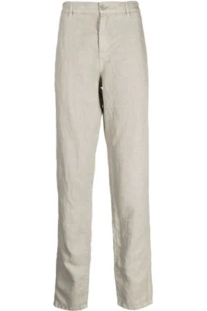 Aspesi Straight-leg linen trousers