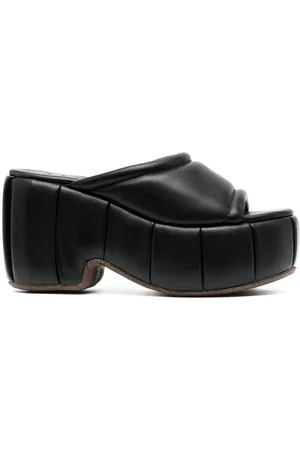 THEMOIRÈ Cassiope 100mm platform leather mules