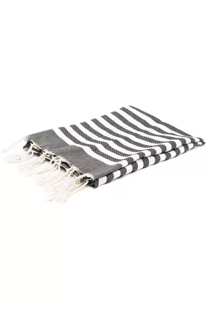 MC2 SAINT BARTH Men Swimwear - Foutas striped beach towel - Black