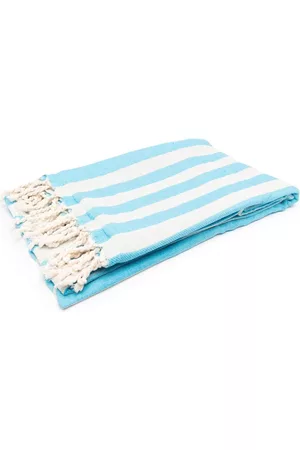 MC2 SAINT BARTH Men Swimwear - Embroidered-logo striped beach towel - Blue