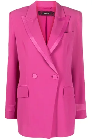 Patrizia Pepe Tonal-trim double-breasted blazer