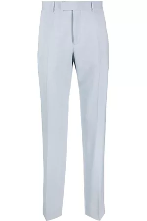 Sandro Men Formal Pants - Slim-fit tailored trousers - Blue