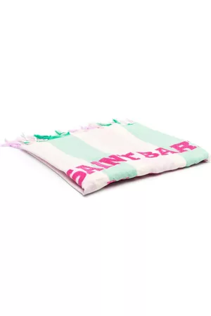MC2 SAINT BARTH Men Swimwear - Striped logo-patch beach towel - Pink