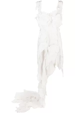 Natasha Zinko Women Plaid Dresses - Plaid-check tiered dress - White