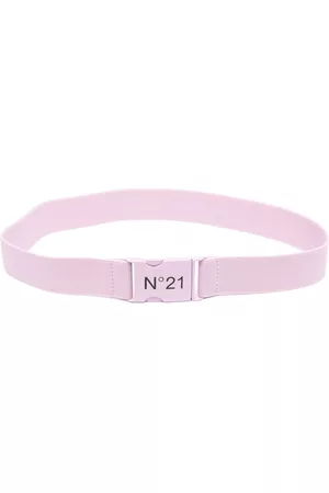Nº21 Belts - Logo-print elasticated belt - Pink
