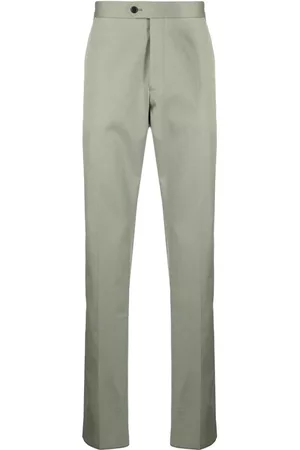 Fursac Men Formal Pants - Straight-leg tailored trousers - Green