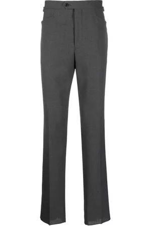 Fursac Men Formal Pants - High-waisted tailored trousers - Grey