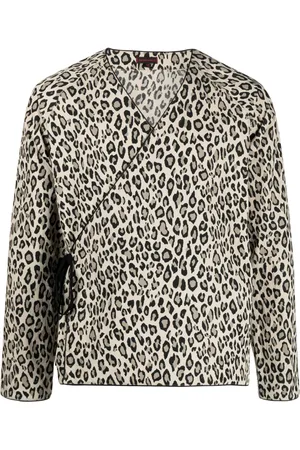 CLOT Leopard-print V-neck shirt