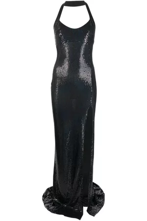 Atu Body Couture Women Halter Neck Dresses - Sequinned halterneck gown - Black