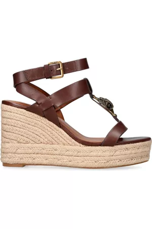 Kurt Geiger Women Platform Espadrilles - Hampton 100mm platform espadrilles - 30 BROWN