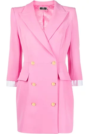 Elisabetta Franchi Women Blazer Dresses - Double-breasted blazer dress - Pink