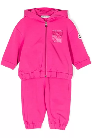 Moncler Tracksuits - Logo-patch cotton tracksuit - Pink