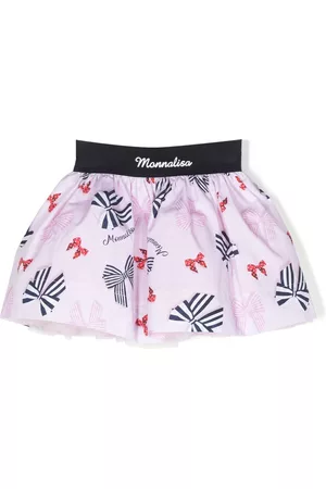 MONNALISA Girls Printed Skirts - Bow-print mini skirt - Pink