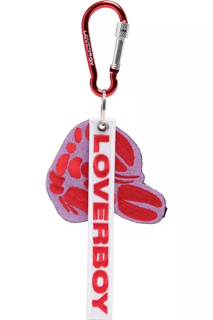 Charles Jeffrey Loverboy Men Keychains - Lobster logo-charm carabiner keyring - Red