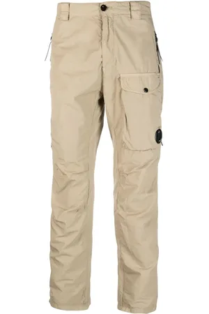 C.P. Company Lens-detail cotton tapered trousers