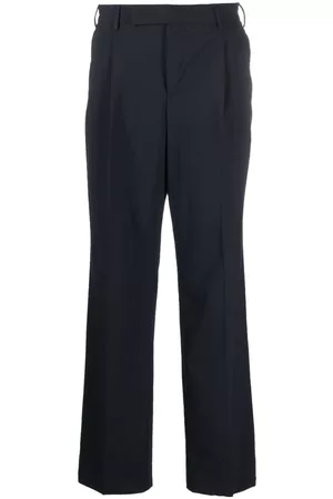 PT Torino Men Formal Pants - High-waisted tailored trousers - Blue
