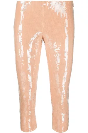 Dsquared2 Women Sequin Pants - Sequin-embellished cropped trousers - Neutrals
