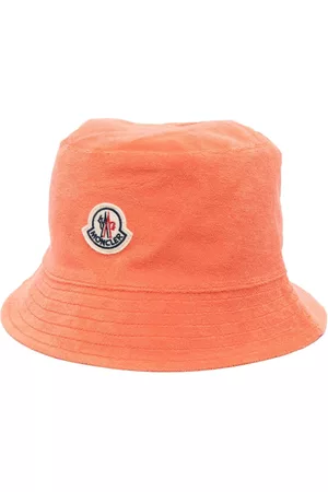 Moncler Women Hats - Logo-patch reversible bucket hat - Orange