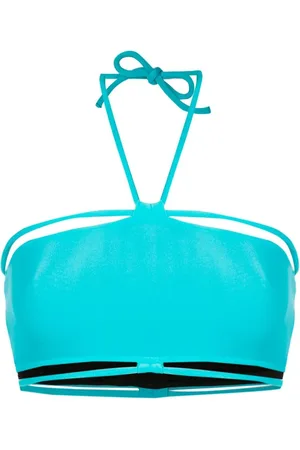 Gloria Coelho Halterneck string-detail bikini top