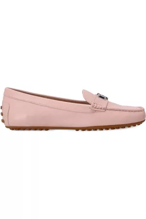 Ralph Lauren Women Loafers - Logo-plaque leather loafers - Pink