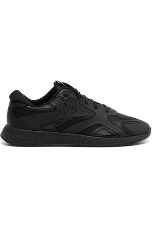 HUGO BOSS Men Low Top & Lifestyle Sneakers - Hybrid Titanium Runn low-top sneakers - Black