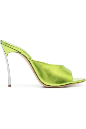 Casadei 105mm metallic leather sandals