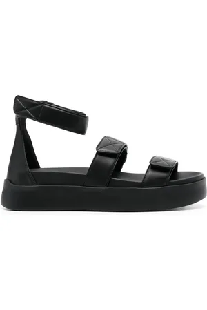 santoni Touch-strap leather sandals