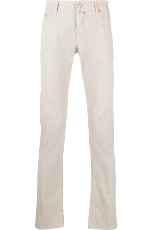 Jacob Cohen Embroidered-logo straight-leg trousers