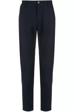 OSKLEN Men Formal Pants - Fluid linen tailored trousers - Blue