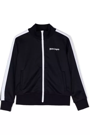 Palm Angels Bomber Jackets - Logo-print zip-fastening bomber jacket - Blue