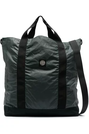 Stone Island Men Tote bags - Logo-patch canvas tote bag - Green