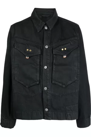 Objects IV Life Men Denim Jackets - Button-up cotton jacket - Grey