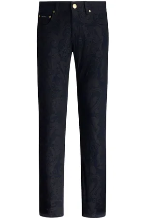 Etro Jacquard slim-legged jeans