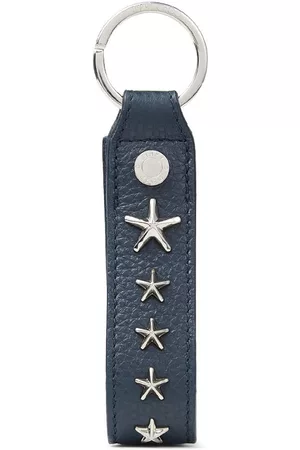 Jimmy Choo Men Keychains - Warwick leather keyring - Blue