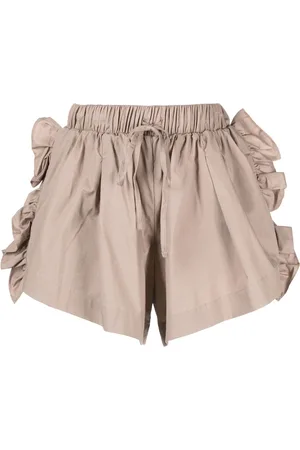 Kika Vargas Ruffled drawstring shorts