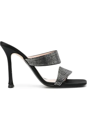 Nº21 105mm sequin-embellished calf-leather mules