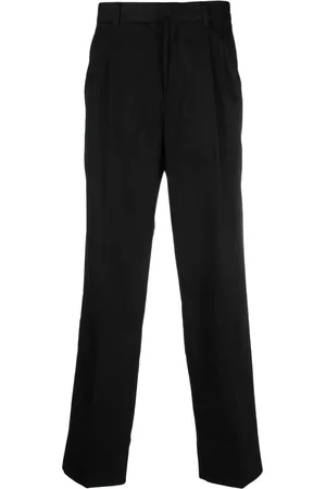 Norse projects Men Formal Pants - Straight-leg tailored cotton trousers - Black
