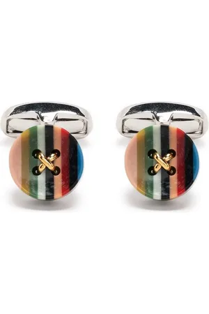 Paul Smith Plaque-detail metallic cufflinks