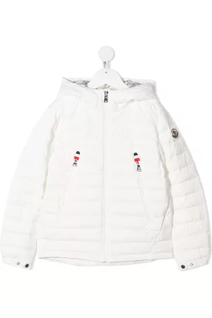 Moncler Girls Puffer Jackets - Hooded quilted jacket - White