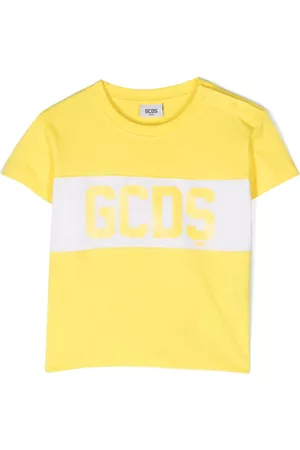 GCDS T-Shirts - Logo-print cotton T-Shirt - Yellow