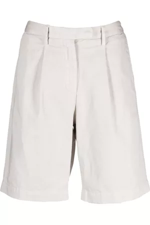 Boglioli Women Midi Skirts - Cotton blend knee-length shorts - Grey