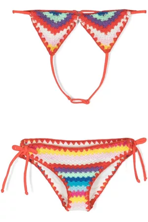 MC2 SAINT BARTH Girls Bikini Sets - Holly crochet two-piece bikini set - Red