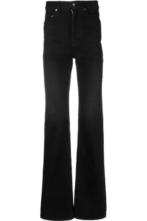Saint Laurent Men Bootcut Jeans - 70's high waisted jeans - Black